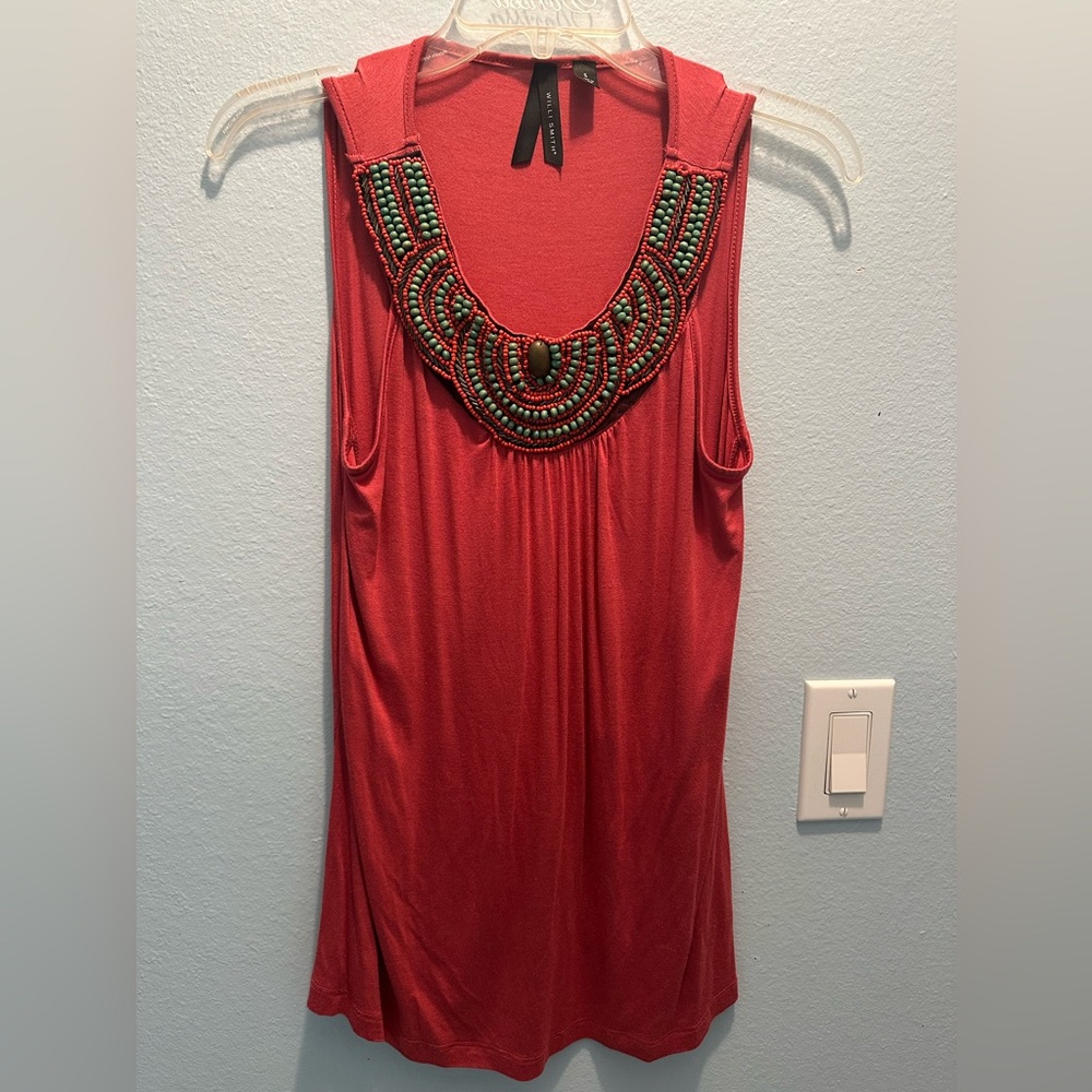 Willi Smith, Size Small S, sleeveless blouse